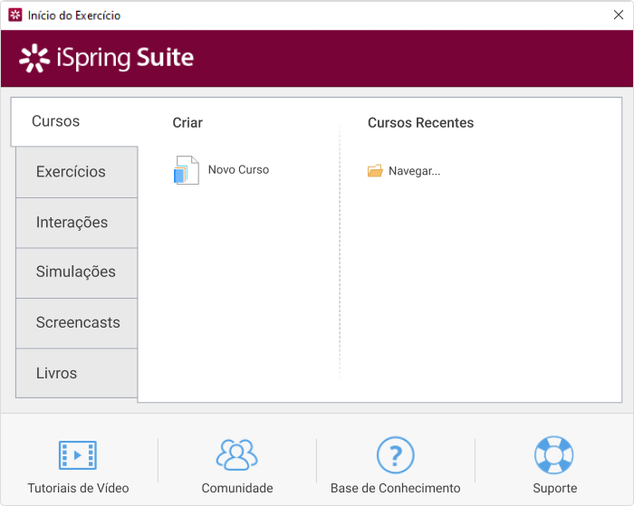 iSpring Suite MP4 para conversor SCORM integrado