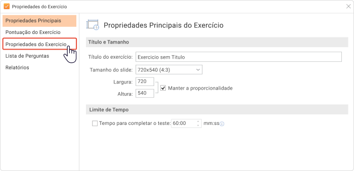 Propriedades do Exercício