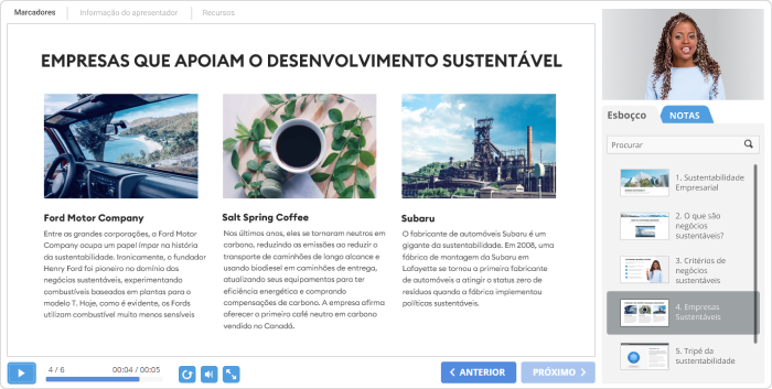 Exibição de layout completo no iSpring Suite