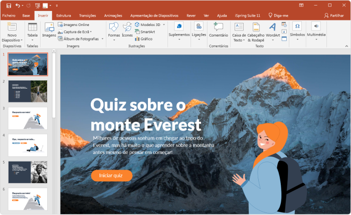 Como fazer um quiz no PowerPoint: criando a capa
