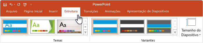 Como fazer linha do tempo no PowerPoint 2019 usando Temas