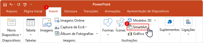 Como fazer linha do tempo no PowerPoint 2019 com SmartArt